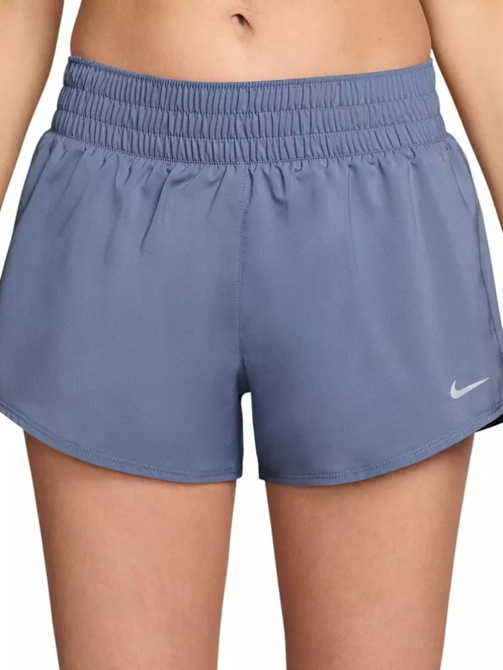 Nike Dri-FIT One Womens Shorts Mid Rise‎ 3" Brief Lined Small Indigo Running NWT